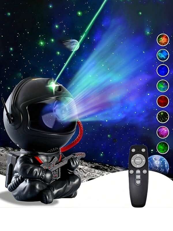 1 pezzo Proiettore di stelle a LED con modalità galassia/nebulosa multiple, proiettore spaziale astronauta con telecomando, proiettore galassia da camera da letto, luce notturna a stelle per soffitto, decorazione per la stanza, per feste
