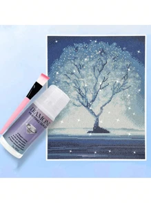 60ml/120ml 钻石画和拼图密封胶，全新 DIY 钻石画工具胶水 - 永久亮白配方，钻石珠固定剂和增白剂（附刷子） - 彩色 - 查看 1