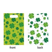10pcs/20pcs Four-Leaf Clover Gift Packaging Bags, Birthday Gift Tote Bags, Festival Themed Decorations, St. Patrick's Day Decors, Party Supplies