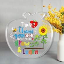 1 件教师节礼物，适合女性和学习镇纸，年底教师礼物，适合教师退休礼物，适合女性和男性 - 1pc - 查看 6