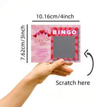 Valentine's Day Scratch-Off Bingo Cards, Raffle Tickets, Party Favors, Classroom Rewards, Family Games - BINGO - View 2
