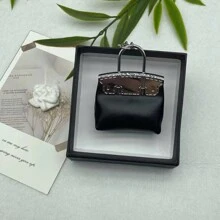 1pc Fashion Creative Oil-Wax Mirrored Effect Valentines Day Gift Mini Bag Pendant With Metal Chain, Cute Keychain Accessory (Without Box) - Multicolor - View 9