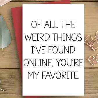 1/2/5/10 张有趣而浪漫的情人节卡片 - 适合他、她或未婚夫 - 独特的卡通主题贺卡，带信封，内有空白页，是父亲节、母亲节、各种节日、周年纪念日、派对、婚礼和特殊场合的完美礼物