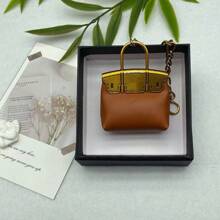 1pc Fashion Creative Oil-Wax Mirrored Effect Valentines Day Gift Mini Bag Pendant With Metal Chain, Cute Keychain Accessory (Without Box) - Multicolor - View 22