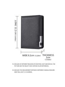 1pc Men's Short Wallet Iron Edge Men's Multi Card Slot Wallet Card Bag Credit Card Clip Double Fold Wallet Large Capacity Multi-Card Slots, Business Casual Style, Birthday Gift, Graduation Gift, Father's Day Gift