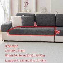 1pc Plush Fabric Anti-Slip Sofa Seat Cover Cushion, Soft And Skin-Friendly, Pet-Friendly Design, Fits L-Shaped Sofa, 1/2/3/4-Seat Sofas, Simple And Modern Style, Suitable For All Seasons (Sold Individually) - Dark Grey - View 17