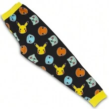 pokemon Pyjamas & Long PJs Set Soft Breathable Pikachu Nightwear Loungewear Comfy Jammies Sleepwear Anime Gift - Black - View 4