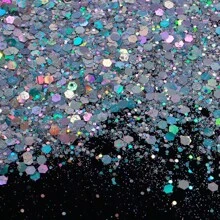 1 包美甲亮片和闪光粉 DIY 指甲饰品 指甲宝石 指甲用品 - 銀色 - 查看 3