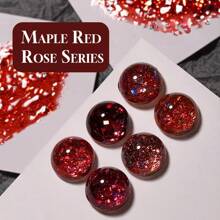 15ml Esmalte de Unhas Série Sequin Rosa Vermelha da Nail Za, Esmalte de Unhas Vermelho Sequin Brilhante Explodir, Cola de Gliter Branca para Unhas, Comum Usado em Salão de Beleza