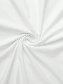 女士宽松猫咪印花长袖棉质T恤，百搭春秋两季 - 白色 - 查看 6