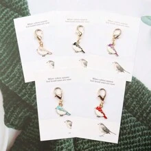 励志“当知更鸟出现时”钥匙扣，带龙虾扣，可爱动物饰品，适合女士，生日礼物，情人节，婚礼派对装饰，学校背包，动物汽车配件，哥特式 Y2k 包袋配件，带身份证夹的挂绳，汽车配件，包袋饰品 - 彩色 - 查看 2