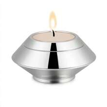 Cremation Keepsake Urn For Ashes For Human Adults Stainless Steel Candlestick Mini Funeral Ash Holder Mini Urns For Pet's Ashes - Multicolor - View 10