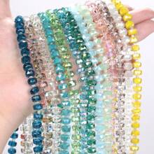 1 串刻面轮算盘水晶玻璃珠适用于制作珠宝 DIY 手链项链配件 - 車輪 - 查看 3