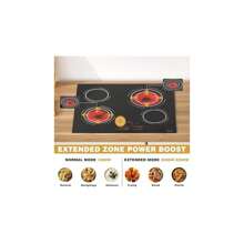 Ceramic Hob 4 Zone 6600W Electric Hob Built In 4 Burners 60cm Hard Wired Cooktop Dual Ring Function Slide And Touch Control 9 Power Levels Safety Lock Timer - 4Zone-6600w-Slide-60cm - View 5