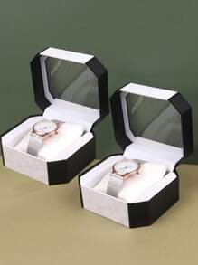 1pc Acrylic Octagonal Watch Display Storage Box, Without Watch - Multicolor - View 13