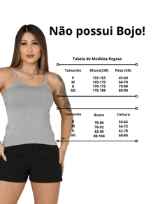 Women's Strappy Tank Top, Plain Basic Blouse Strappy Blouse, Plain Basic Tank Top - 白色 - 查看 3