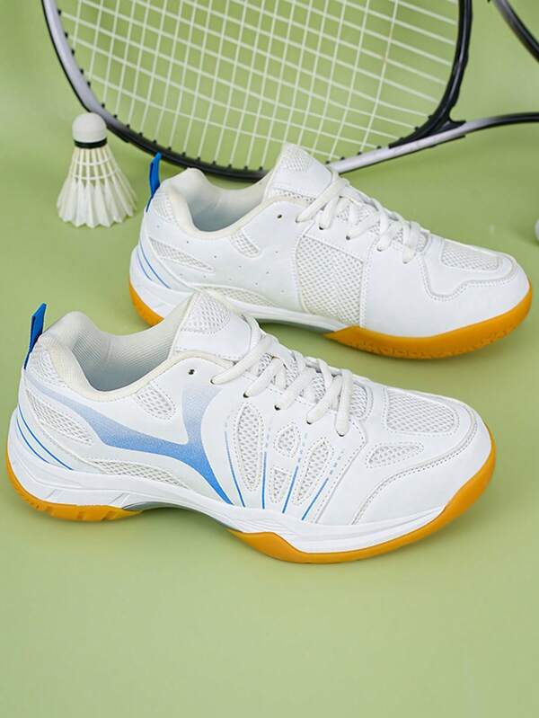 TACHUAN 1 Pair Women's Badminton Sport Shoes, Non-Slip, Breathable, Durable Rubber Sole With Front Lace-Up