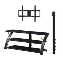 Whalen Payton 3-In-1 Flat Panel TV Stand For TVs Up To 65", Charcoal - Army Green - View 7