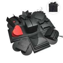 DIY Photo Explosion Box Gift Set, Romantic Surprise Box, No Batteries Required, Paper Material, Surprise Love Memory Photo Album Box, Suitable For Anniversary, Birthday, Valentine's Day, Wedding - Unbound Paper Handmade Kit, Couples Only, Girlfriend Gift, Boyfriend Gift, Valentine's Day Gift, New Year Gift Valentine Day - Multicolor - View 3