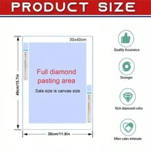 40x40厘米 5D钻石画套装 - 充满灵感的信仰、希望、爱的问候圆形亚克力钻石，适合成人和初学者DIY马赛克工艺，创意节日礼物，墙面艺术装饰 - 彩色 - 查看 5