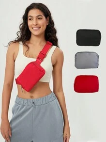 1 szt. Unisex Mini torba biodrowa z regulowanym paskiem, odpowiednia dla par, fitness, biegania, podróży, pieszych wędrówek