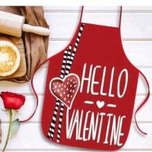 1 件带领带的圣诞主题围裙，经典圣诞老人设计 - 适合家庭厨房、餐厅工作人员、节日派对装饰围裙 - 紅色 - 查看 24