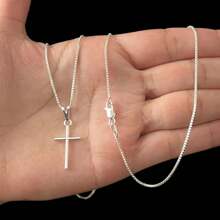 925 Silver Plated  Necklace Chain Small Men's Thin Venetian Cord 50cm 60cm 70cm - 銀色 - 查看 2