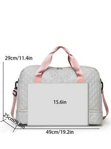 多功能休闲男女通用旅行行李袋，带拉链，大容量独立鞋隔层，轻便单肩包，适合学校、学校配件、学校用品