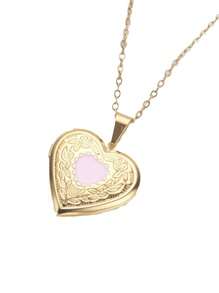 Customized Photo Necklace, Heart-Shaped Pendant Box, Suitable For Customizing Family, Couple, Pet Photos, Ideal For Anniversary, Birthday, Christmas Gift,Gold,Silver,Stylish,Colorful,Vintage,Simple,Unisex,Casual,Cuties,Custom,Personalized,Unique,Ideal Gifts For Him,Ideal Gifts For Her,Her,Boyfriend,Girlfriend,Dad,Mom,Family,Friends,For Anniversaries,For Birthdays,For Graduation,For Prom,For Party