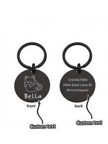 1pc Personalized Engraved Kitten And Puppy ID And Contact Information Anti-Loss Collar Tag Dog And Cat Nameplate Accessories