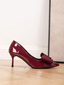 Giày cao gót mũi nhọn thời trang Stiletto, giày nữ sang trọng chất lượng chuyên nghiệp cho ngày lễ tình nhân - Màu Đỏ Sâu - Xem 6