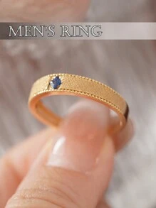 1 pieza Anillo de pareja de plata de ley 925 con diseño de rombo, regalo de San Valentín apto para uso diario de mujeres, joyería de compromiso y boda para San Valentín