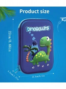 26Pcs Pencil Case Stationery Set ,Cute Unicorn Dinosaur Pencil Pouch ,3D EVA Pencil Pen Box Organizer With Compartment & Pencils Eraser Sharpener Sticker, Stationery Supplies Pink Blue,Back To School,Bag - Apricot - View 5