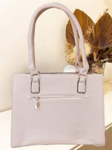 High Quality Small Square Women's Bag, Crossbody And Versatile, With Very Beautiful Pendant, Double Pull Style - màu nâu - Xem 4