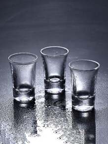 6/12pcs Heavy Base Shot Glasses Set, 1.5 Oz(45 Ml) Glass Material Clear Round Shot Cups, Bar Accessories, Tequila, Vodka, Whiskey Glasses, Espresso Shot Glass For Bar, Party, Restaurants And Home Use