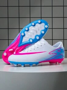 新款青少年足球鞋推荐，低帮长钉，耐磨防滑，抓地力强，适合成人和学生，可用于学校、比赛和训练。 - 白色 - 查看 1