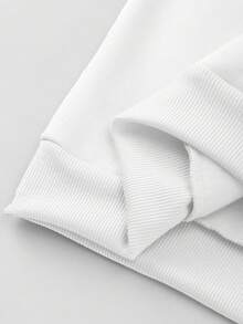 Customized Colorful Text Crew Neck Sweatshirt, Personalize Your Text/Name/Blessing, Colorful Font Text For Baby/Friend/Couple/Pet, Customize For Family Gathering, Clan Clothing, Fall Wear, Women's Tops, Black Sweatshirt, Holiday Gift, Valentine's Gift, Anniversary Gift, Wedding Gift, Best Friend Gift - White - View 5