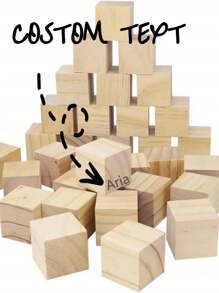 Customized New Zealand Pine Block Cube Rectangular Block DIY Children's Pine Block Cube - Multicolor - View 1