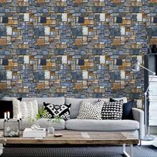 1 Roll Stone Brick Peel And Stick Wallpaper: Waterproof Textured Brick Wallpaper For Accent Walls And Cabinets Self-Adhesive, Removable, Modern Wallpaper For Home Decoration Room Decor Wall Decor Bathroom Decor Bedroom Decor Room Decoration Stuff Living Room Decor House Decor Home Decor Living Room Wall Paper Stickers Wall Stickers Wall Sticker