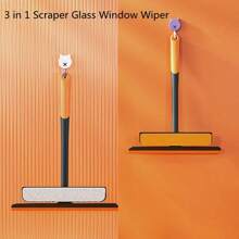 Shower Squeegee Glass Clean Scraper Washing Wiper Hanger Floor Window Cleaning Household Water Wall Hanging Mirror With Handle Back To School