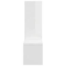 High Gloss White Wall Shelf Set Of 2 50 Cm Engineered Wood Stylish Storage Solution - White - View 5