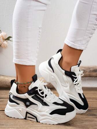 女士厚底休闲鞋，女士户外运动鞋，厚底运动鞋