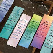 30-Pack Inspirational Bible Verse Bookmarks - Christian Scripture Quotes Paper Book Marks - Colorful Assorted Gift Set For Readers, Students & Bible Study Stationery,School Supplies,Back To School - Multicolor - View 3