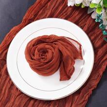 12/24 Pezzi di tovaglioli di garza di formaggio, 50 x 50 cm, tovaglioli da tavola di lino stile fattoria bohémien e accartocciati, tovaglia decorativa per matrimoni, feste, uso quotidiano domestico