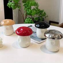 1 chiếc gạt tàn hình nấm bằng gốm có nắp, đồ trang trí bàn cà phê phòng khách, gạt tàn trên bàn làm việc văn phòng, phụ kiện trang trí thiết kế độc đáo - Nhiều màu - Xem 4