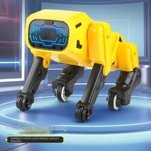 可充电儿童电动遥控玩具狗，手势感应电子宠物，遥控机械狗，唱歌跳舞智能机器人宠物，男孩女孩圣诞礼物 - 彩色 - 查看 4