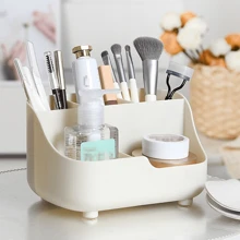 1 buah Kotak Organizer Makeup Multifungsi, Dengan Kompartemen untuk Kuas Makeup, Penyimpanan Meja, Cocok untuk Kamar Tidur, Pantai, Kamar Mandi, Kapasitas Besar - MultiWarna - View 1