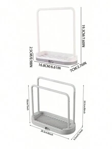 1 Stück Küchenspüle Organizer Caddy, Zweistöckiger Geschirrtuch Schwammhalter, Abtropfgestell für Arbeitsplatte, platzsparend, schnell trocknend, Aufbewahrung für Küchenzubehör, für Haushalte, Grau, für Spüle, kompakt & tragbar, gute Hilfe für Küchenlagerung.
