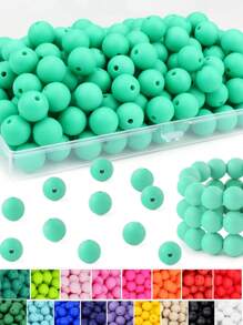160Pcs Silicone Beads 12mm Mix Color, Bulk Silicone Beads For Keychain Making, 12mm Silicone Beads For Pens And Bracelet Making