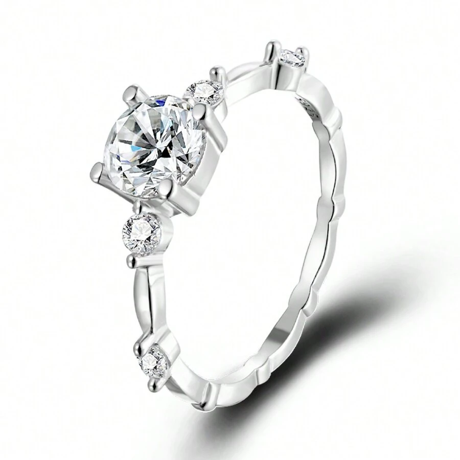 925 Sterling Sliver Zirconia 7/8/9 Ring For Women Wedding Fine Jewelry ...